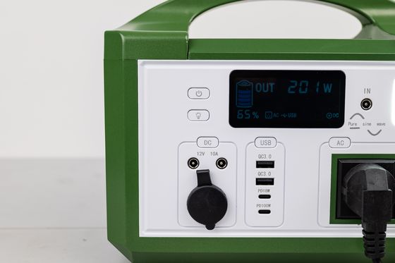 高効率のAC 300W 220V出力 携帯太陽光発電機 充電可能なライフPO4 バッテリー 屋外ハイキング用