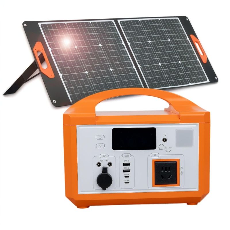 エネルギー節約 リチャージ 円筒型ライフPO4 バッテリー ポータブル 発電所 ソーラー パネル オフ グリッド ソーラー システム