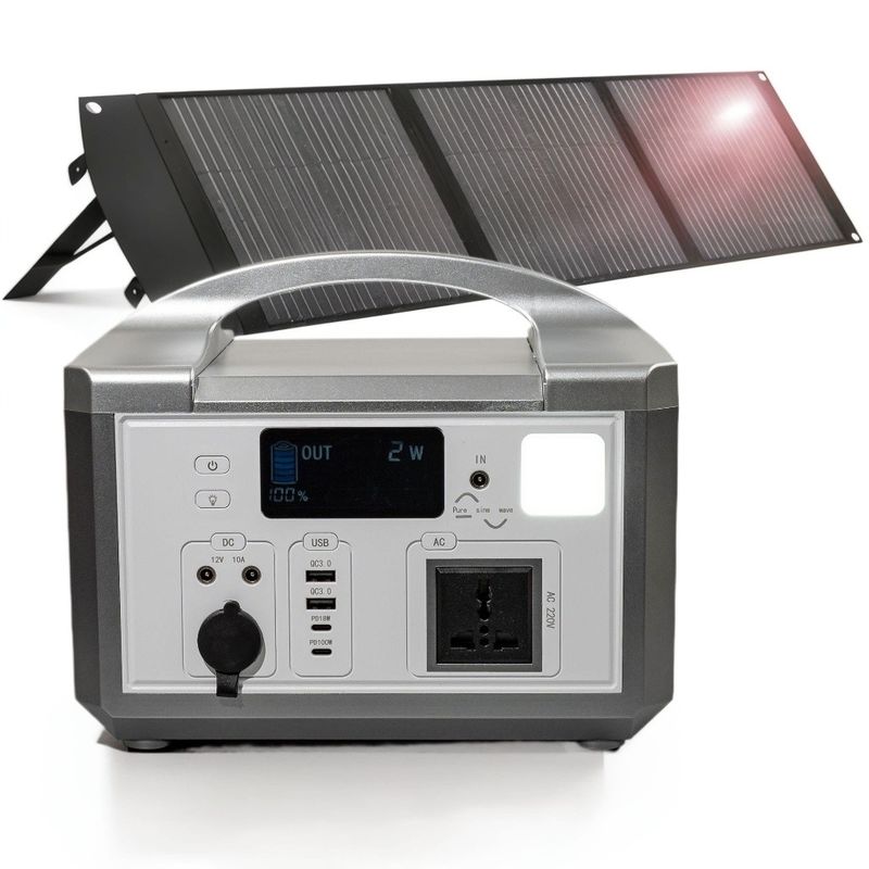 LEDライト / SOSライト 300W 屋外エネルギー電源 無線充電付き 屋外ハイキング用の太陽光携帯電源バンク